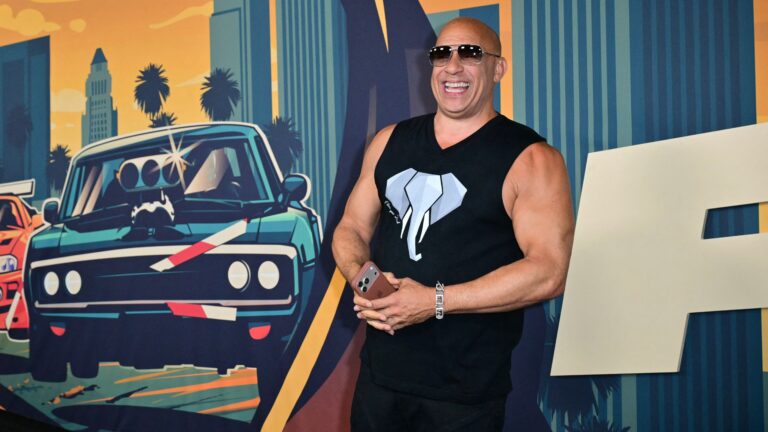 US actor Vin Diesel arrives for the special screening of "The Fast and the Furious" in honor of its 25th anniversary at the