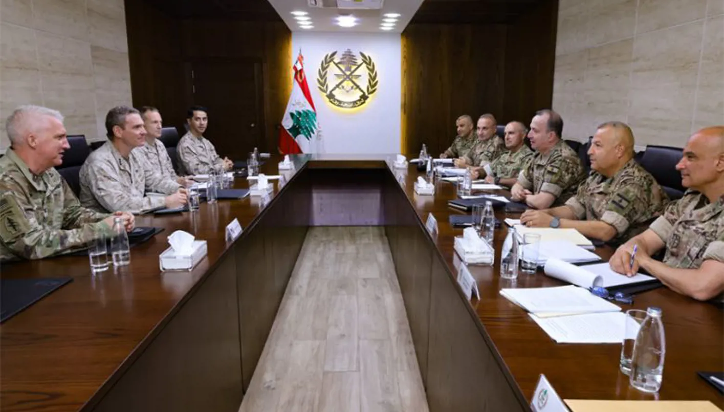Lebanese Army Commander and US General Discuss Southern Border Security
