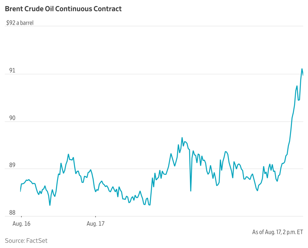 Oil Prices Climb After Reported Tanker Seizure by Iran
