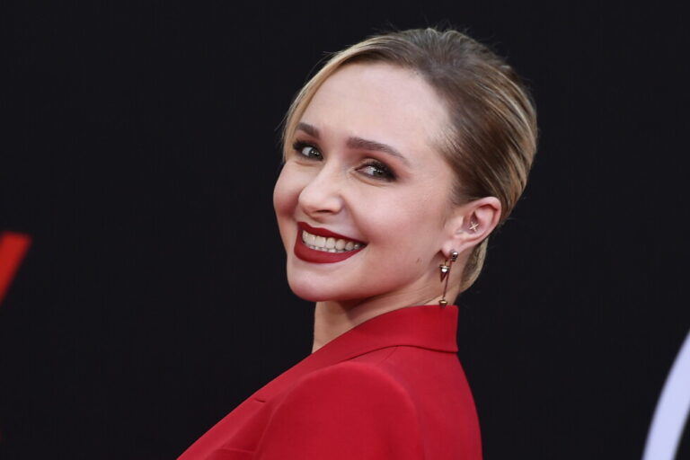 Hayden Panettiere arrives at the premiere of "Blonde," on Sept. 13, 2022, at TCL Chinese Theatre in Los Angeles. (Photo by