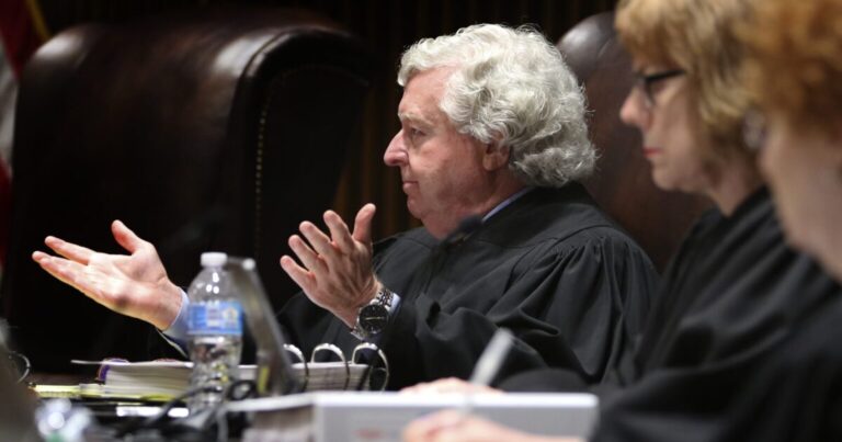 Kansas Supreme Court Justice Dan Biles, shown here in 2022, supported the unanimous decision to reverse drug convictions of