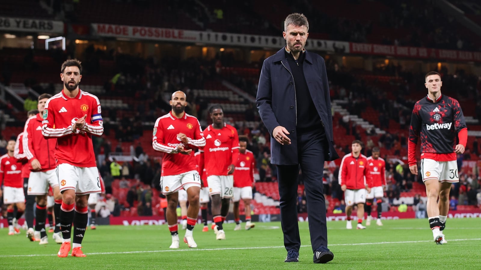Michael Carrick accepts blame for Manchester United's Carabao Cup exit and opens up on JJ Gabriel's future