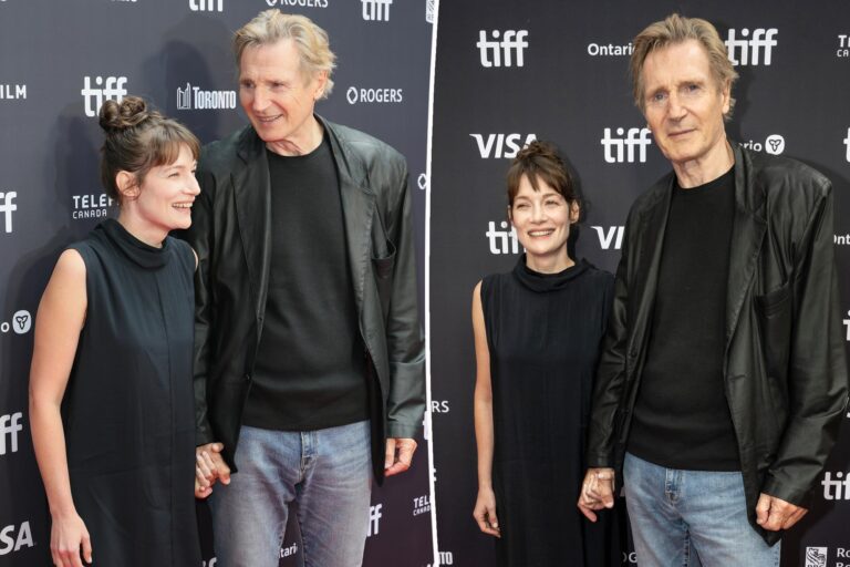 Liam Neeson and Stella Stocker held hands