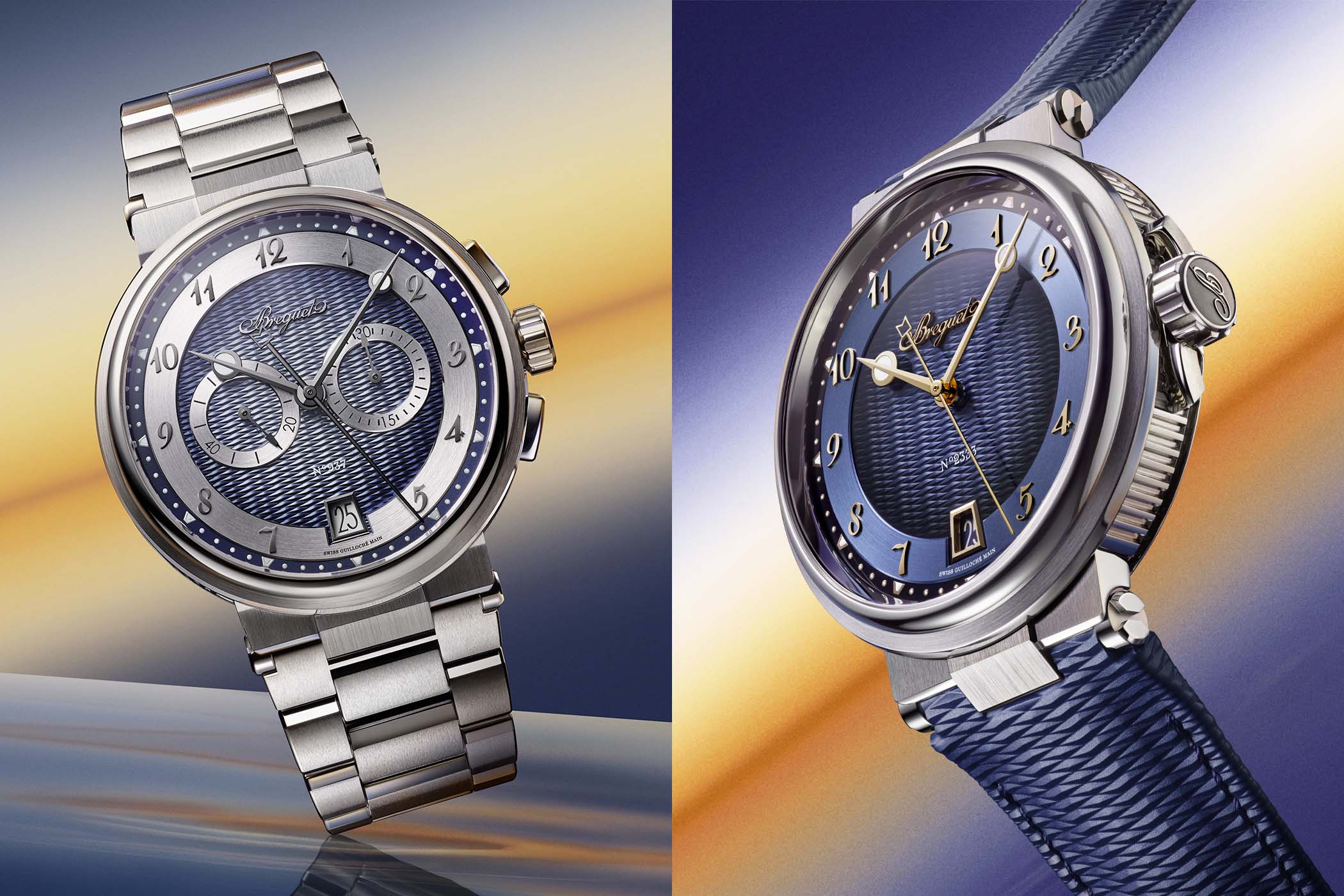 Breguet Introduces Quai de l'Horloge Guilloché Dials to Marine Collection