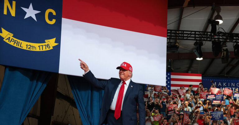 Trump bashes Democrats on crime while campaigning for Whatley