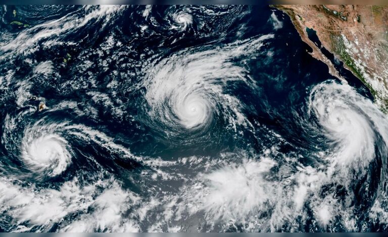 Three Pacific Hurricanes Form as El Niño Fuels Rare Storm Cluster