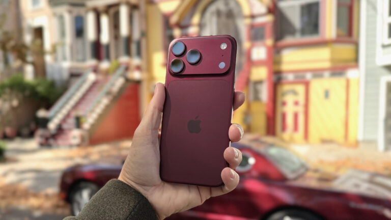 A hand holding the iPhone 18 Pro Max
