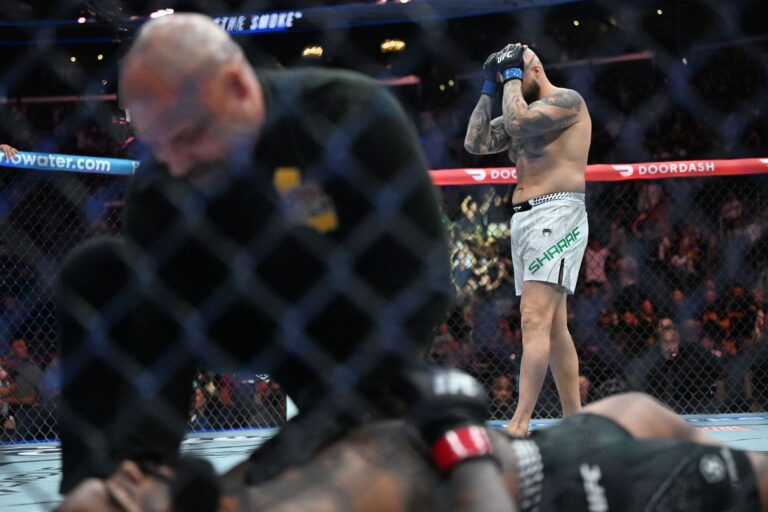 Sean Sharaf shocks Gable Steveson with KO win in just 12 seconds at UFC 331