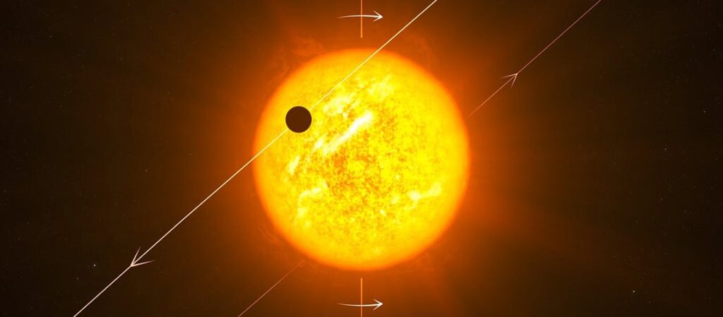 Artist's depiction of a planet in retrograde motion. Credit - ESO/L. Calçada