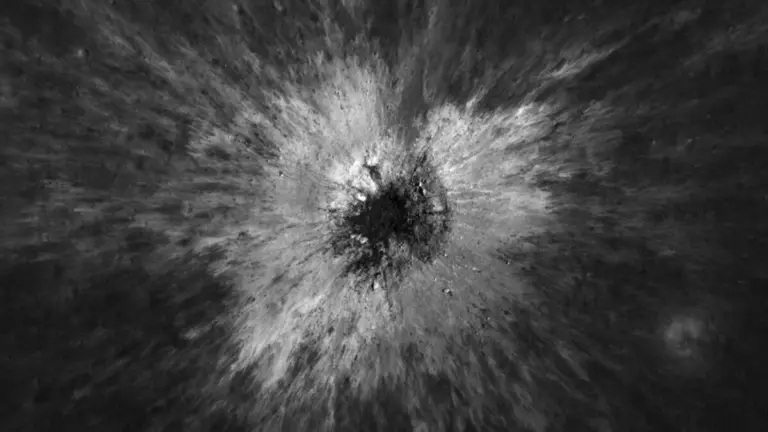 Lunar orbiter spots once-in-a-lifetime new crater on the moon