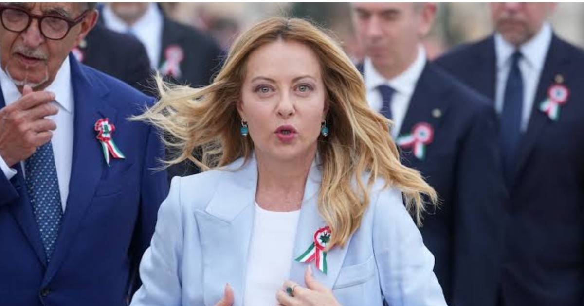 Italian Prime Minister Giorgia Meloni during an official engagement. Source: The Boston Globe
