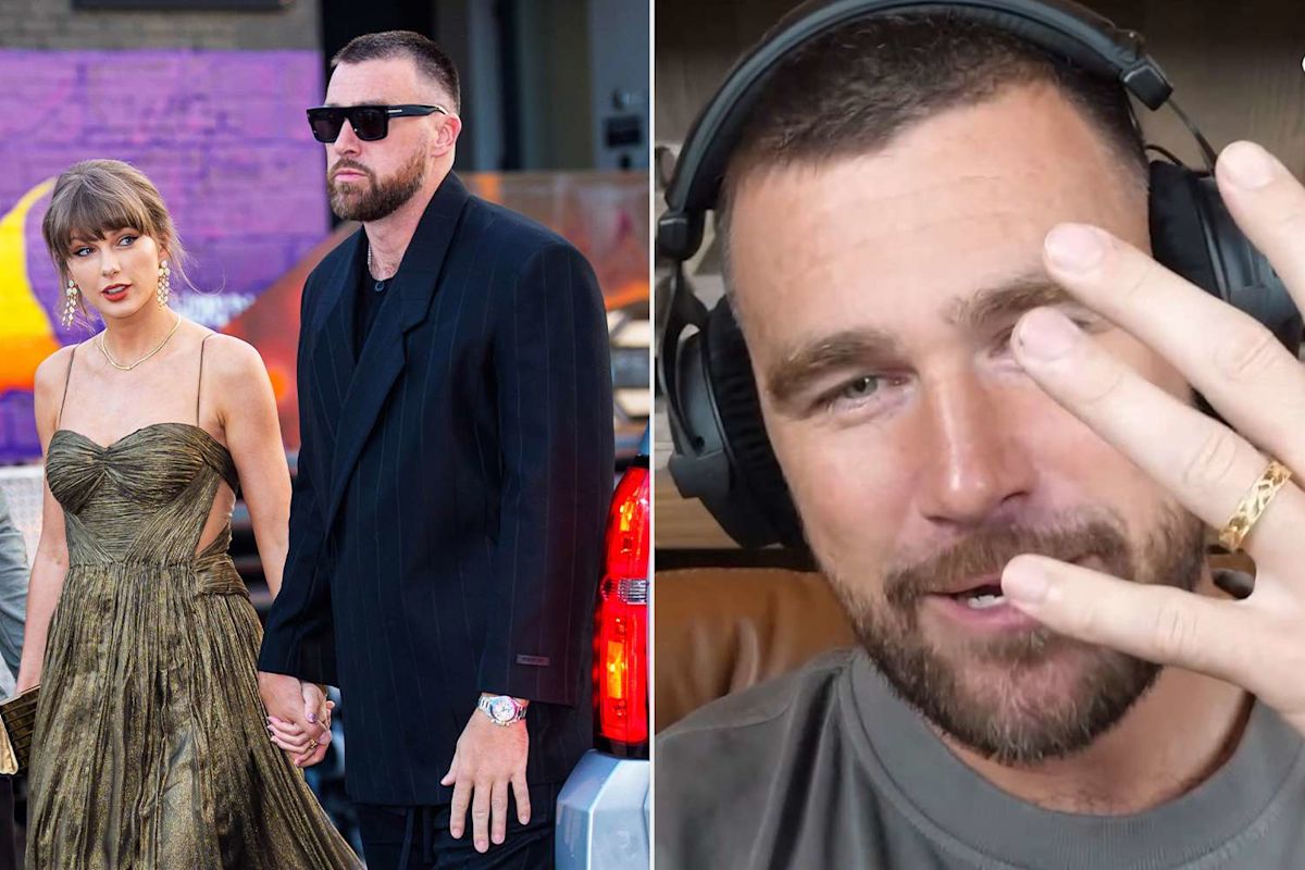 Travis Kelce Flashes His Intricate Gold Wedding Ring in First Podcast Appearance as a Married Man