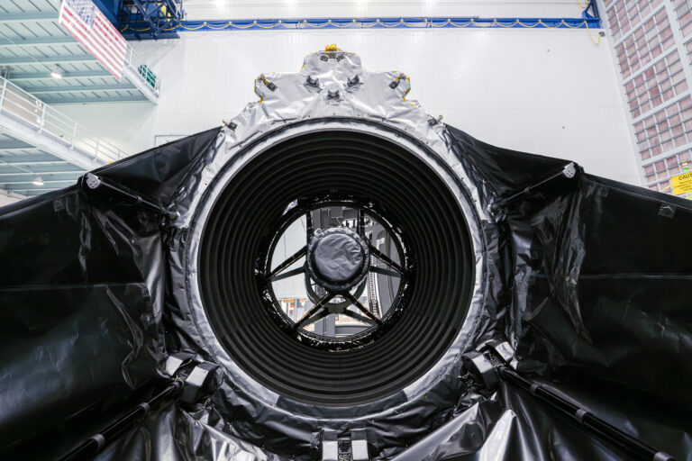 Wide shot, close-up view of Roman's primary mirror