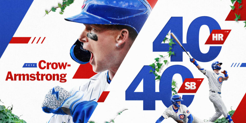 Cubs' Pete Crow-Armstrong becomes seventh player in MLB history with a 40-40 season
