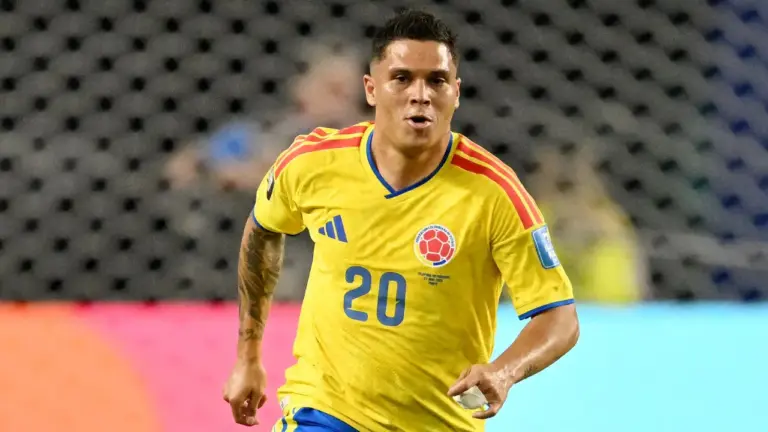 Juan Fernando Quintero, mediocasmpita de la Selección Colombia, en un partido del Mundial 2026