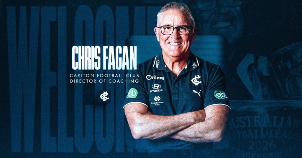 Chris Fagan Joins Carlton as Director of Coaching