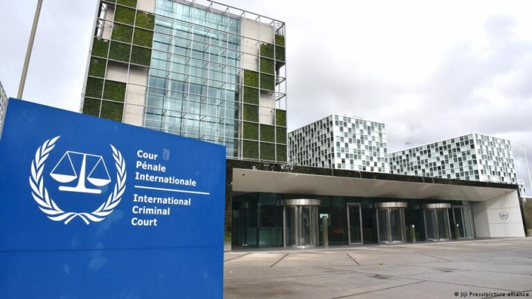 The headquarters of the International Criminal Court is seen in The Hague, Netherlands