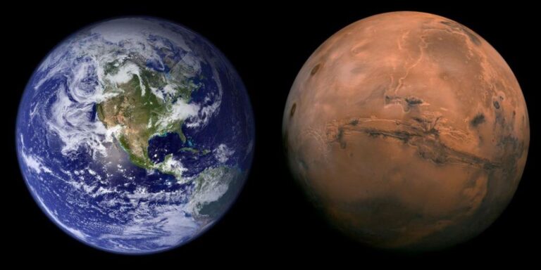 New research indicates that Earth and Mars formed through different processes, a finding that could help in the search for