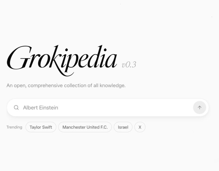 A section of the new Grokipedia v0.3 homepage