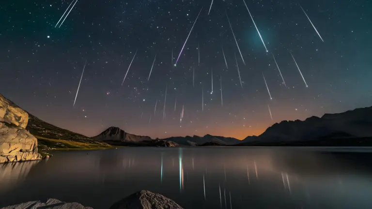 Watch Saturn Shine and Halley's Comet Debris Streak Across the Sky